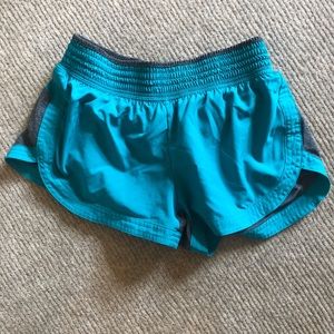 champion blue and gray athletic shorts